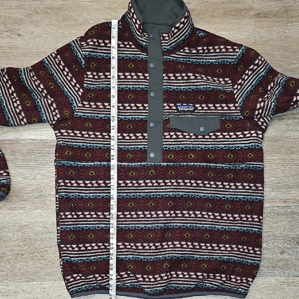Patagonia Reversible Snap T Glissade Saltillo Fleece 3/4 Zip Size Small